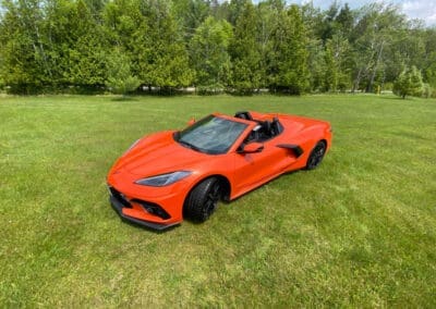 A supercar from above