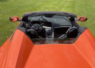 Stingray Convertible from above, top open