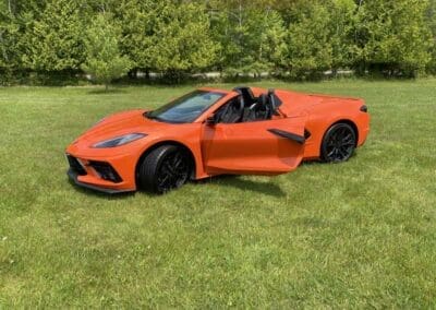 Corvette, driver door open